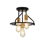 3-Light light fixtures metal ceiling lamp black gold ceiling light fixture