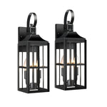 2 Pack light bulbs black light fixture aluminum, glass, metal wall sconce