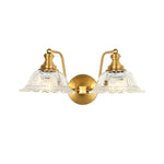 2  Pack light fixtures gold wall sconces brass, glass wall  lights