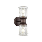 2-Light farmhouse wall sconces glass metal indoor wall light bronze vanity lighting