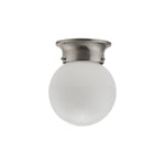 1 light flush mount lamp metal glass ceiling fixture nickel light fixture