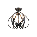 3 light ceiling light metal light bulb black gold light fixture