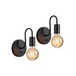 2 set vintage bulb light iron light fixture black dining room light