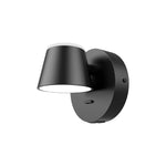 Rotatable led wall sconce metal sconces wall lighting black wall lamp