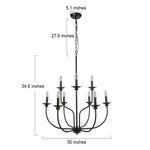 9 light candle chandelier,2-tier chandelier