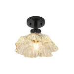 10 Inch ceiling lamp metal glass flush mount black ceiling light