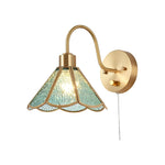 Industrial wall sconce gold+sea BLUE1 light bulbs brass wall light fixture