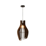 Antique Living Room Light Brown Hanging Light Metal, Wood  Pendant Light