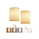 Modern wall sconces linen wall with lights Beige bedroom light