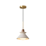 1 light hanging lights cement metal industrial chandelier gold white pendant light