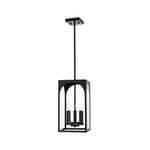 3 Lights hanging lantern iron indoor pendant black light fixture
