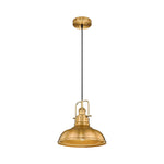 1-Light farmhouse pendant metal kitchen island light gold hanging lamp