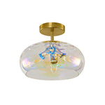12 inch flush mount light iridescent glass metal century light rainbow Century Light