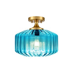 11 Inch ceiling lamp glass flush mount ceiling fixture blue light fixture