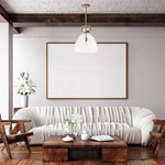Adjustable kitchen pendants brass/clear vintage pendant lamps metal pendant light