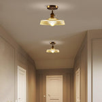 Antique pendant light clear glass hanging light glass copper kitchen light