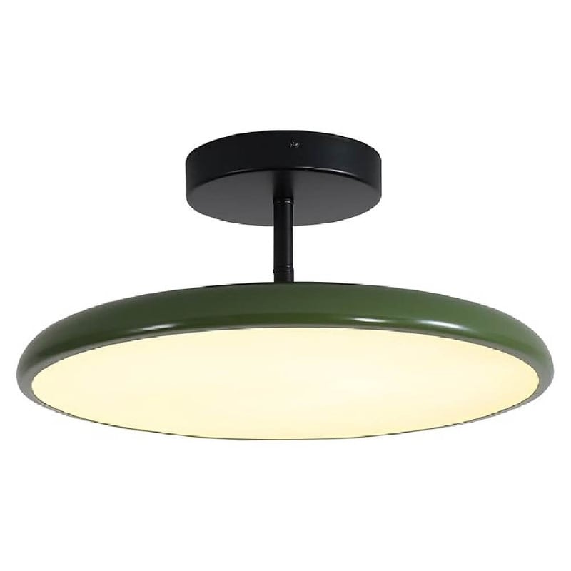 Contemporary mount flush light green hallway light metal ceiling light