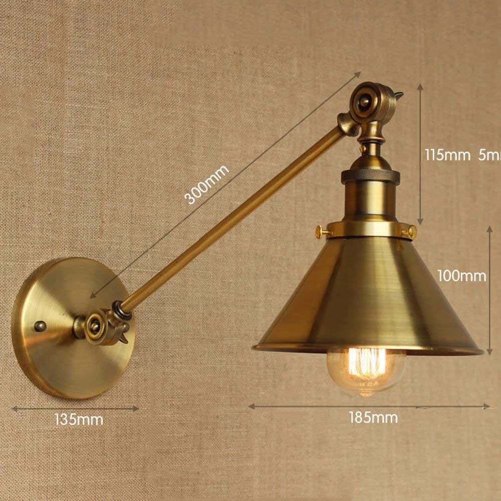 Divito 1-Light Armed Sconce with brass finish