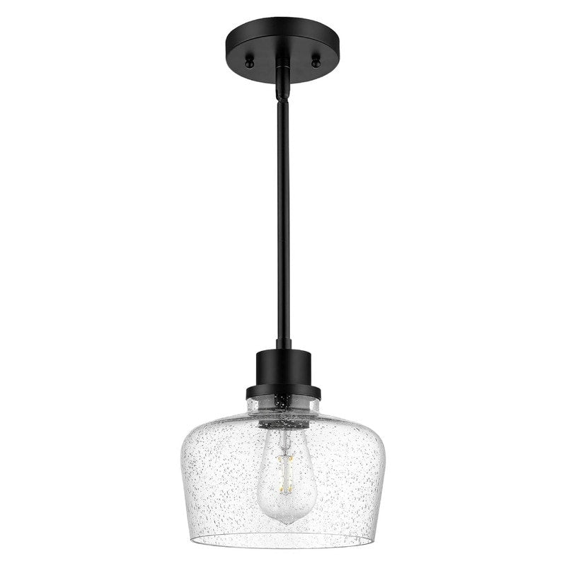Farmhouse island lights black & seeded glass bathroom pendant light metal fixtures light