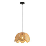 Farmhouse pendant light natural hanging light rattan woven light fixture