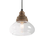 Farmhouse pendant lights matte black hanging lighting wood, glass and metal island lights