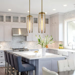 Gold glass pendant lights modern hanging light fixture