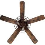 Industrial barnwood ceiling fan with lights LED dimmable kits with cage and remote control
