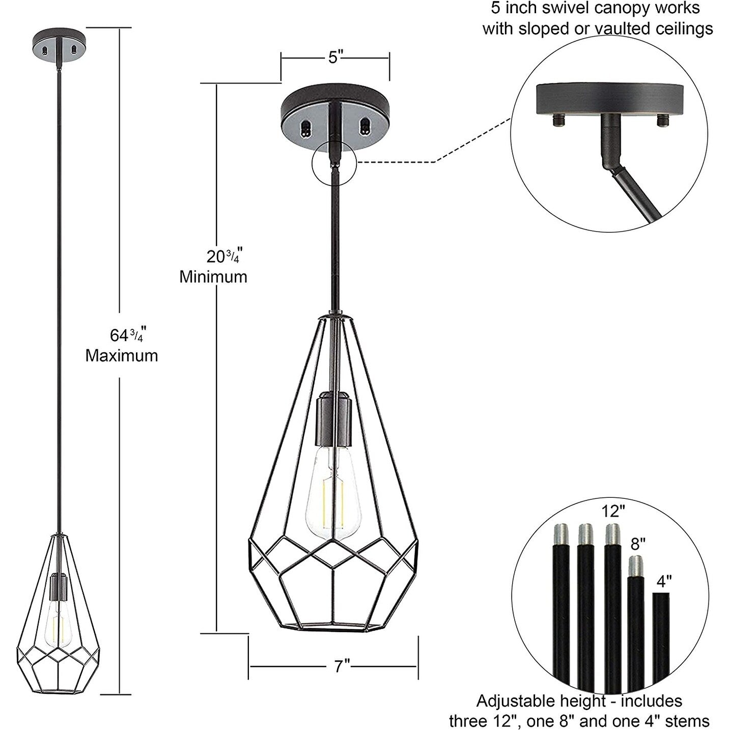 Industrial cage pendant lamp dark bronze pendant lighting for kitchen