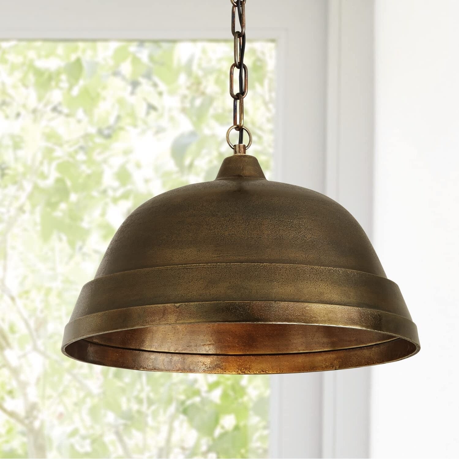 Industrial dome pendant light industrial pendant lighting with oxidized brass finish