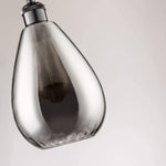 Industrial glass pendant lights modern teardrop chrome mirror effect hanging lighting fixture
