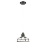 Industrial hanging light matte black fixtures light glass, metal pendant light