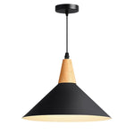 Industrial kitchen island lights black pendant light alloy steel, oak restaurant light