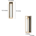 Industrial sconces wall lighting black and gold bathroom light fixtures cylinder wall sconce