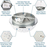Modern LED ceiling light fixture crystal flush mount light fixture bowl style ceiling lighting