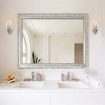 Modern chic nickel wall sconce with wine glass shade