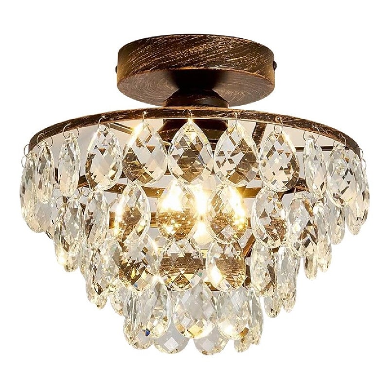 Modern crystal lights bronze chandelier lights metal ceiling light
