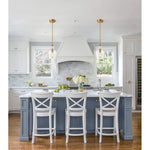 Modern glass kitchen pendant lighting over island