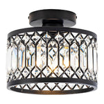 Modern light fixture black Crystal lights metal,glass ceiling light