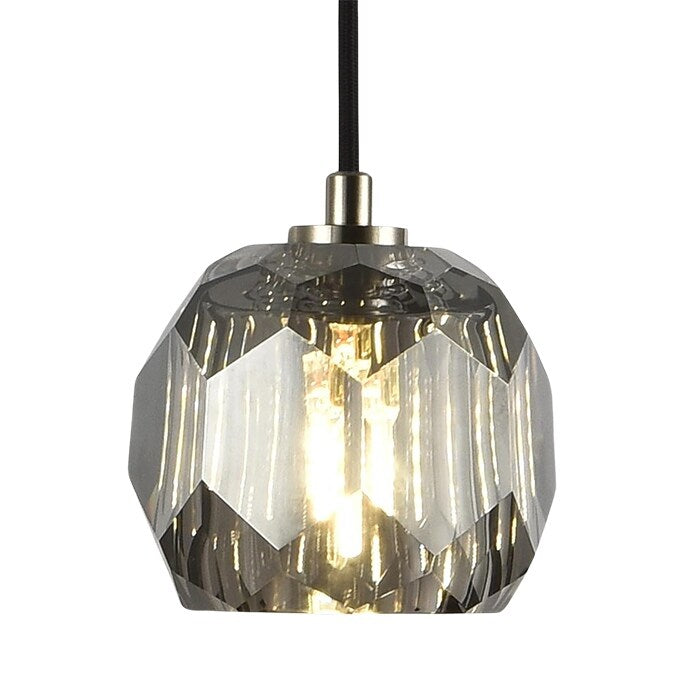 Modern pendant light black hangable light metal, crystal island lights