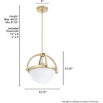 Modern pendant light glass hanging light fixture