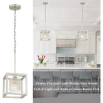 Square pendant light crystal kitchen pendant lamp modern kitchen pendant lights