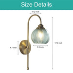 Unique sconce lights  green wall light glass, metal bathroom lights