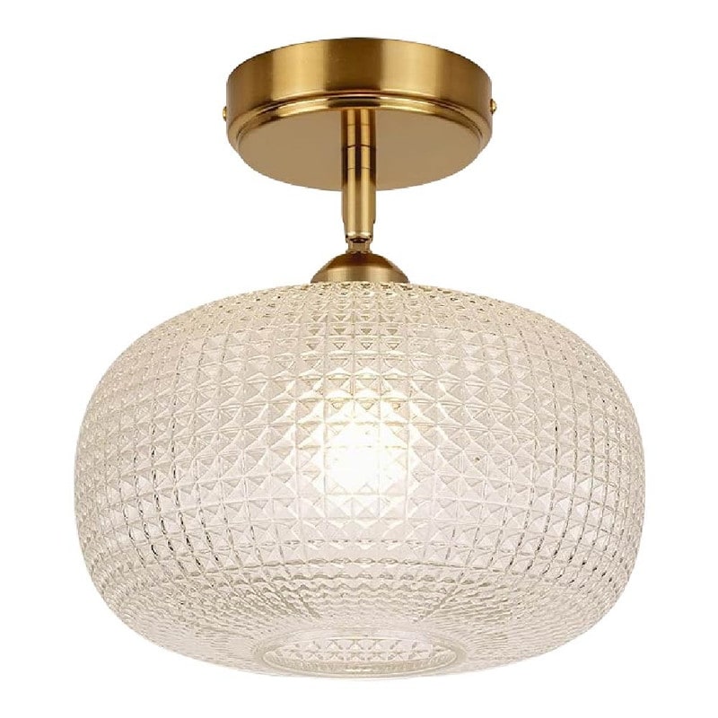 Vintage ceiling lighting transparent kitchen light glass, metal hallway light