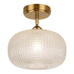 Vintage ceiling lighting transparent kitchen light glass, metal hallway light