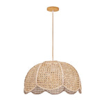 Vintage lotus flower light fixture rattan pendant light natural living room light