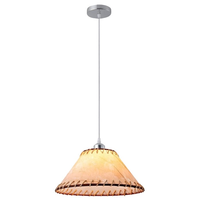 Vintage pendant light brown hangable light fabric island lights