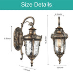 Vintage porch lights bronze wall light aluminum, glass lantern light