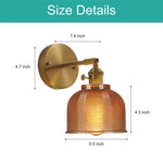Vintage wall lights gold sconce lights brass, glass, copper light fixture
