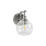 1-light  light fixtures metal bulbs light silver wall sconces