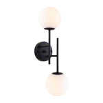 2 Light lights in walls black wall light fixture glass, metal wall lighting